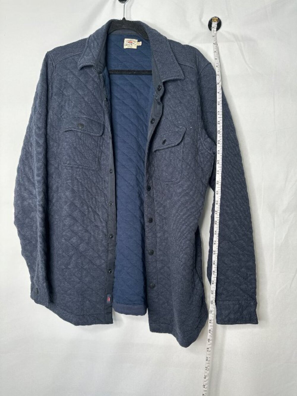 Faherty Quilted CPO Shirt Jacket M Cabin Cozy Shacket Layering Fall Winter